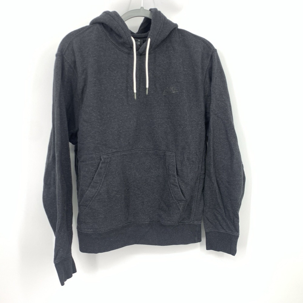 Nike Women Size Small Hoodie Sweatshirt Pullover Top Black Gray Swoosh Logo